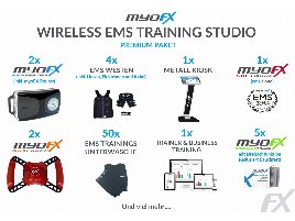 myoFX PREMIUM - 2 x EMS WIRELESS + UMFANGREICHES ZUBEHÖR (inkl. Westen und Unterwäsche) (IDEAL FÜR EXISTENZGRÜNDER)