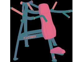 Plate Loaded Overhead Press 12 Weight Tubes German, Standard Wear Cover