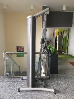 Rehabilitation pulley, dual cable pull - freestanding - grey colour, 2 handles