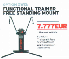 Aktion: Keiser FUNCTIONAL TRAINER Free Standing Mount inkl. Kompressor und Zubehör