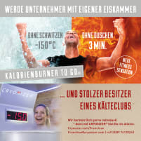 Mega deal!!! Cryosizer cold sauna concept for studios and practices - now save 5.000,- EUR - only until 14.06.19