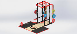 Power Rack - Boden einschließen - Indoor - Zink + Pulverbeschichtung