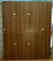 Deluxe metal wardrobe/cloakroom locker/locker with 69 lockers incl. metal support construction/substructure