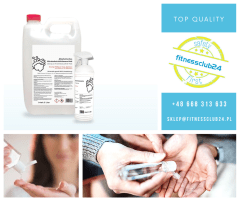 Hands disinfectant for your gym! volume: 1L or 5L- SAFETY FIRST!