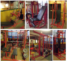 Gerätepark-Trainingsmaschinen / Dr.Wolff-Bänke / diverse Bänke / Kurzhantelsatz / Scheiben
