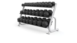 Matrix Fitness | Magnum Serie | 3-Ebenen Hantelablage (MG-A689) | Iced Silver | 2014 | Neuware!