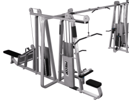 Precor Icarian Stationenturm Cablecross Crossover Kabelturm Latzug Ruderzug 4 Stationenturm
