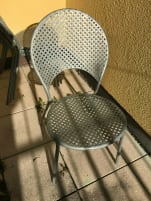6 high quality hot dip galvanized bistro/garden chairs at 80 Euro each