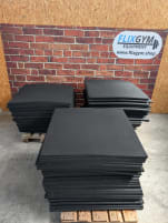Premium 100x100x2 cm Fitness Gummimatten, Gummiboden, Sportboden, Glatt ohne Teilungsoptik