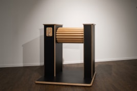 E-Fascia Tower by GYMwood – electric fascia massager made of wood for therapy, fitness and regeneration