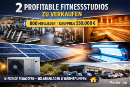 2 profitable fitness studios for sale - 800 members - purchase price € 550,000