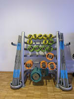 REEBOK Langhantelset mit Gewichtsscheiben inkl. Ständer