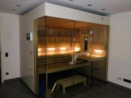 KLAFS Sauna Premium E - as good as new, hardly used, incl. sanarium, glass front &amp; extras
