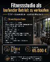 Fitnessstudio als laufender Betrieb zu verkaufen – 517 m², teilautomatisiert, bestehende Umsatzbasis