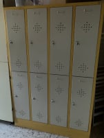 Well-maintained lockers with 8 compartments