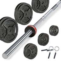 Vorteilspaket! 120 kg Langhantelset 30 mm - Guss