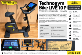 Technogym Bike Live 10 P, 10“ Touchschreen, BJ 2025, neuwertig