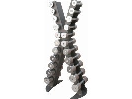 NPG E - Line „Chrom Dumbbell Rack with Dumbbell Set 0,5-10kg“ 960€ net NEW